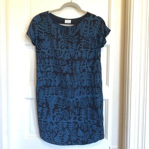 Gravel & Gold OG silk block printed dress